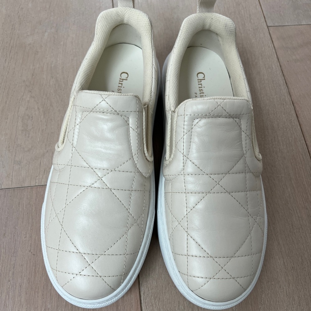 Dior Solar slip on sneaker white cream